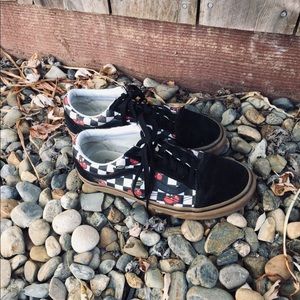 Cherry Checkered Womens Old Skool Vans